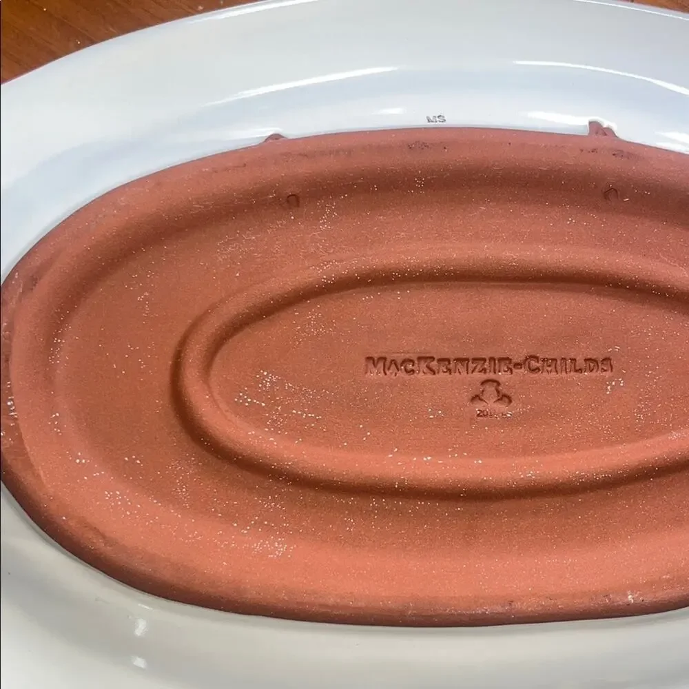 Rare Mackenzie Childs Colorful Fish-Shaped Ceramic Platter 19” Vintage - Picture 5 of 6